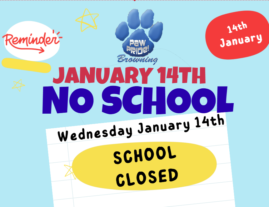 NO SCHOOL JAN. 14